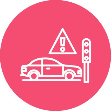 trafik işaretinin vektör illüstrasyonu modern simge