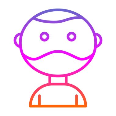 Bir yüzün vektör illüstrasyonu