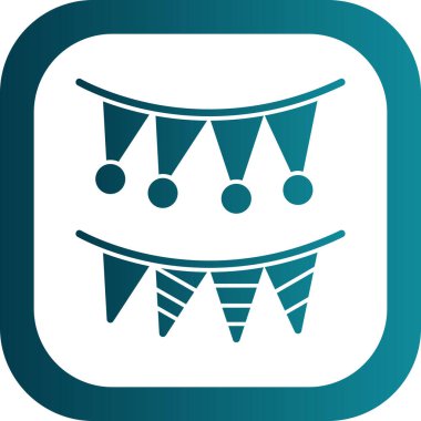 karnaval çelenkleri simgesi, vektör illüstrasyonu