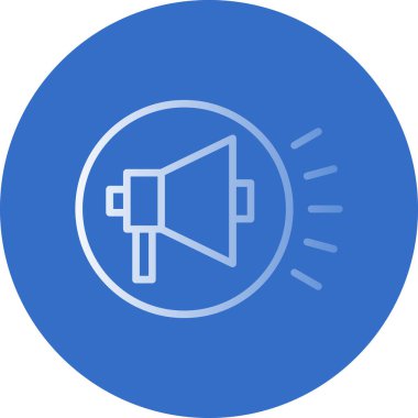 megafon simgesi, kampanya konsepti vektör illüstrasyonu