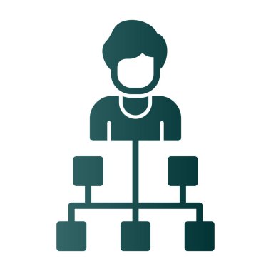 Yönetimin düz simgesinin vektör illüstrasyonu 