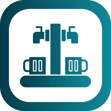 Siyah benzin istasyonu simgesi beyaz arkaplanda izole edildi. Benzin istasyonu ikonu. vektör illüstrasyonu