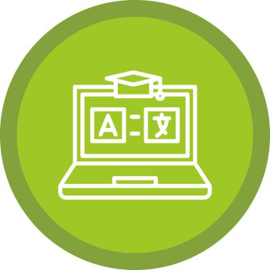 çevrimiçi eğitim vektörü sembol tasarımı