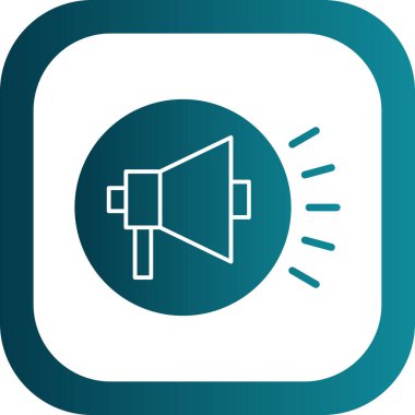 megafon simgesi, kampanya konsepti vektör illüstrasyonu