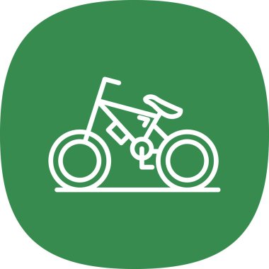 Bisiklet yassı simgesinin vektör illüstrasyonu