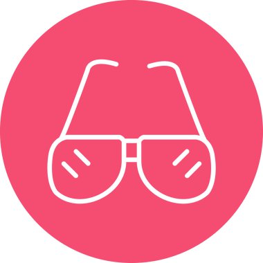 Gözlük. Web simgesi basit illüstrasyon 