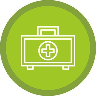 Basit düz ilk yardım kiti vektör illüstrasyonu