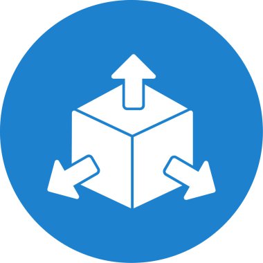 Oklu küp, vektör illüstrasyon tasarımı