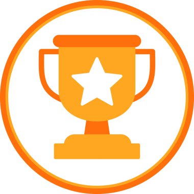 Ödül kupası. Web simgesi basit illüstrasyon 