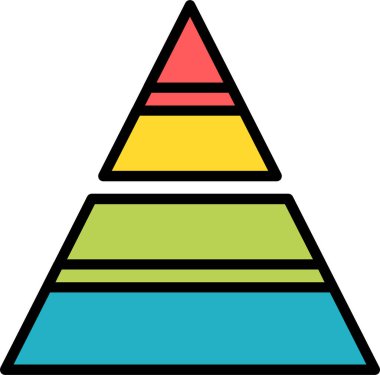 Piramit simgesi, vektör illüstrasyonu