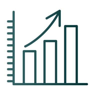 İş grafiği. Grafik düz simgesi