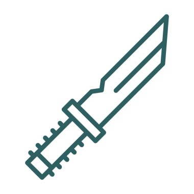 Bıçak düz simgesi, vektör illüstrasyonu 