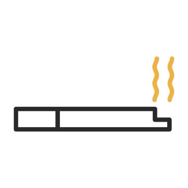 Tek bir izole sigara ikonunun vektör çizimi