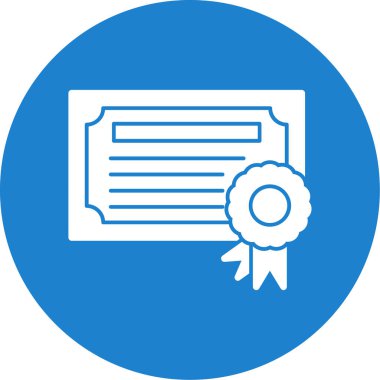 Sertifika simgesi, eğitim konsepti, vektör illüstrasyonu
