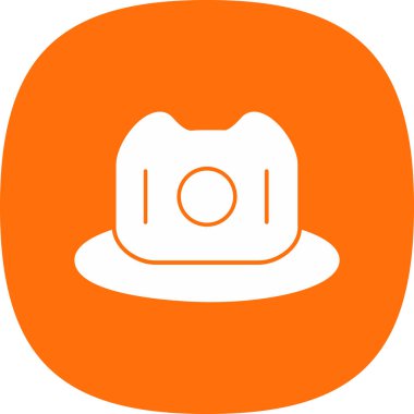 Miğfer. Web simgesi basit illüstrasyon