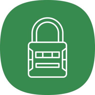 Asma kilit simgesi. web tasarımı için güvenlik kilidi simgesinin karikatür çizimi