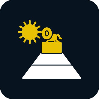 Lamba ve lambanın vektör simgesi, güneş ve güneş