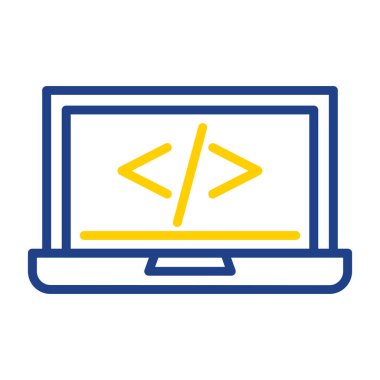 kod programlama web simgesi basit illüstrasyon 