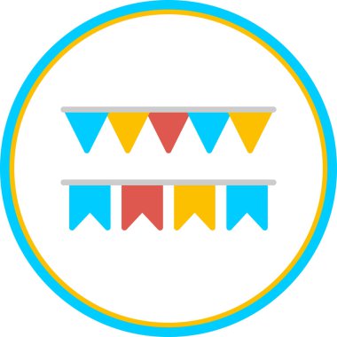 Dekoratif bayrakların vektör çizimi