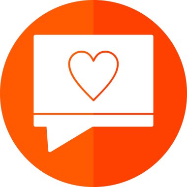 vektör illüstrasyonunda baloncuk sohbeti kalp simgesi