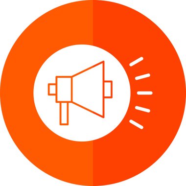 megafon simgesi, kampanya konsepti vektör illüstrasyonu