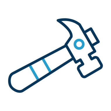 Çekiç simgesi, vektör illüstrasyonu basit tasarım