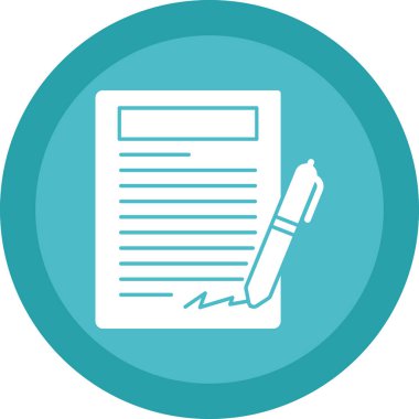 Belge. Web simgesi basit illüstrasyon