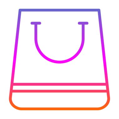 Alışveriş poşeti simgesi, vektör illüstrasyonu