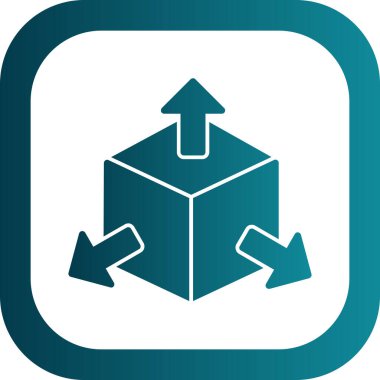 Oklu küp, vektör illüstrasyon tasarımı