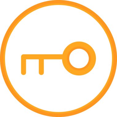 anahtar simgesi, vektör illüstrasyonu basit tasarım