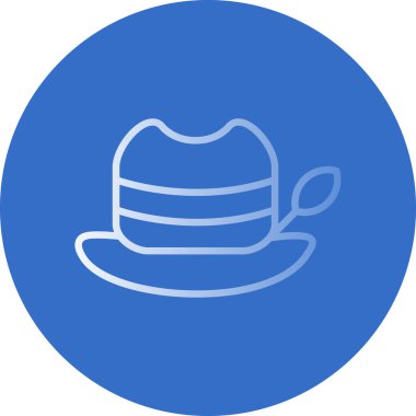 Bir şapka simgesinin vektör illüstrasyonu