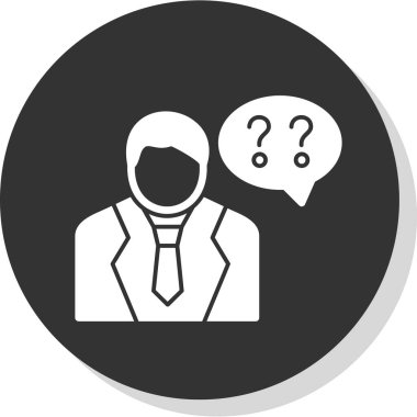 İş adamı ikonu. Web için iş adamı vektör simgelerinin basit çizimi.