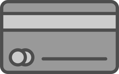 Kredi kartı ikonu. vektör illüstrasyonu 