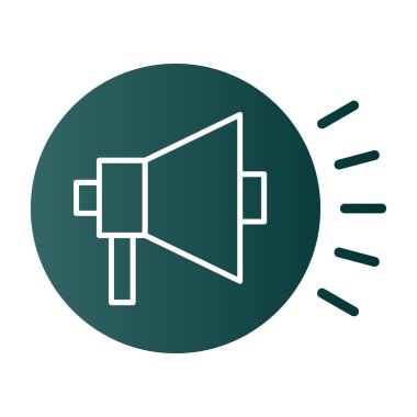 megafon simgesi, kampanya konsepti vektör illüstrasyonu