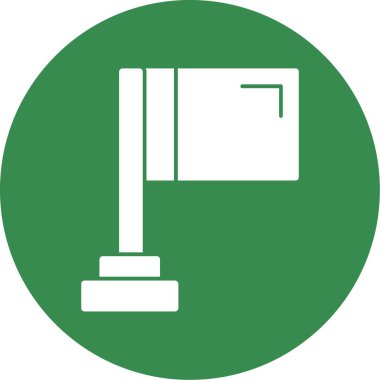 Yeşil bir simgenin vektör illüstrasyonu