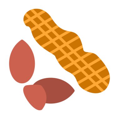 Yer fıstığı web simgesi, vektör illüstrasyonu