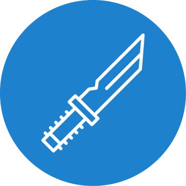 Bıçak düz simgesi, vektör illüstrasyonu 