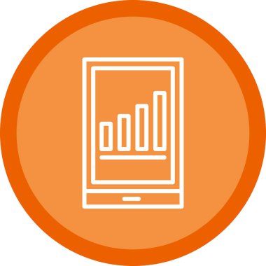 Bir tablet simgesinin vektör illüstrasyonu