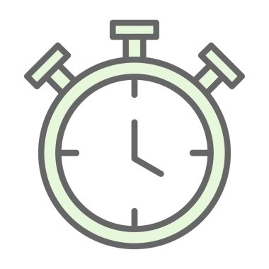 Zamanlayıcı simgesi vektörü. düz tasarım çizimi