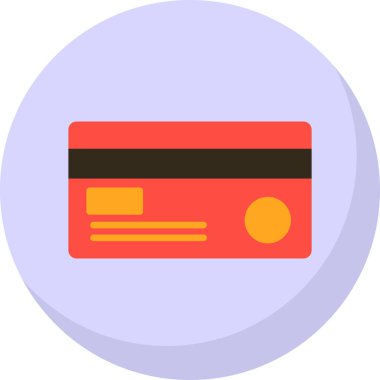 Kredi kartı simgesi, vektör illüstrasyonu