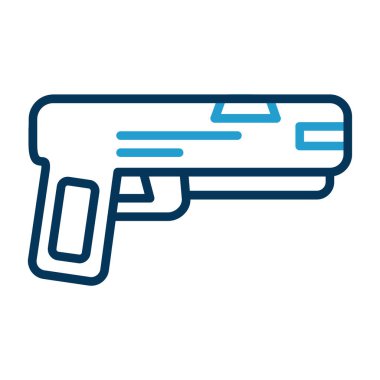 silah simgesi, vektör illüstrasyonu basit tasarım