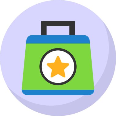 torba simgesi. düz tasarım biçimi