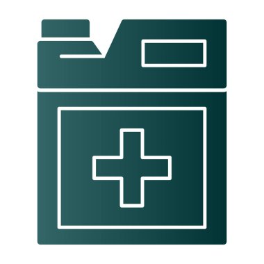 tıbbi dizin düz simgesi, vektör, illüstrasyon