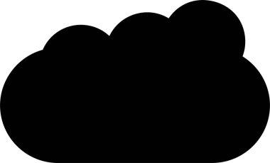 Basit Bulutlu hava simgesi, vektör illüstrasyonu