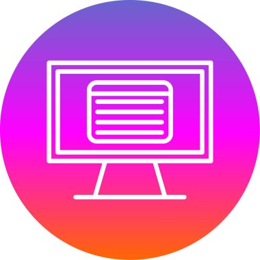 vektör lcd simgesi illüstrasyonu