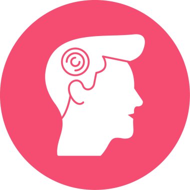 güzel baş vektör çizgisi simgesi