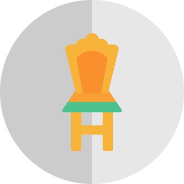 Tek bir sandalye simgesinin vektör illüstrasyonu