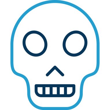 Ölü kafatası ikonu. Basit vektör illüstrasyonu