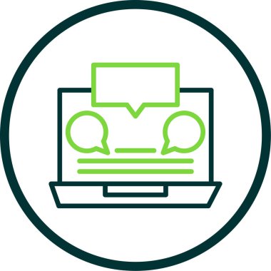 Bilgisayar. Web simgesi basit illüstrasyon