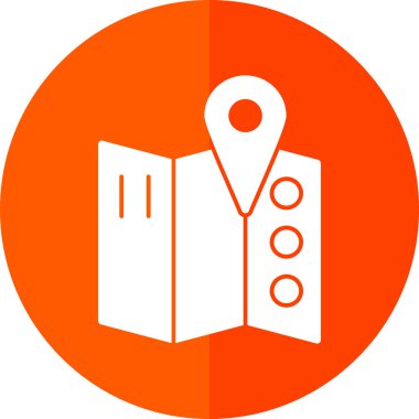 harita pin konumu simgesi düz biçimli